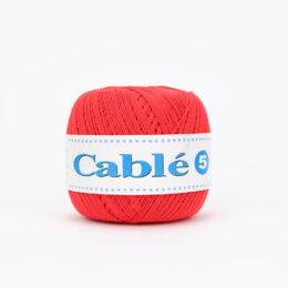 Kordonek Cablé 5 008 w kolorze czerwonym to 100% bawełna merceryzowana od polskiego producenta. Idealna na świąteczne ozdoby, 50g/330m