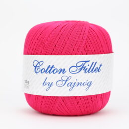 Kordonek Cotton Fillet by Sajnóg 0105 w kolorze fuksji to 100% bawełna merceryzowana idealna na świąteczne ozdoby, serwety, obrusy, łapacze snów.