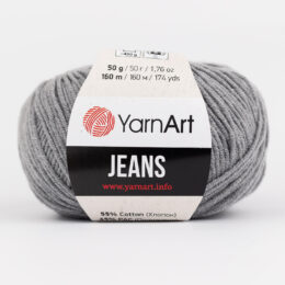 Włóczka Yarn Art Jeans 46 w kolorze szarym to kultowa propozycja największego tureckiego producenta