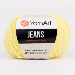 Włóczka Yarn Art Jeans 67 w kolorze bananowym to kultowa propozycja największego tureckiego producenta.