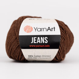 Włóczka Yarn Art Jeans 70 w kolorze miedzianego brązu to kultowa propozycja największego tureckiego producenta. Jej skład to mieszanka bawełny z akrylem.