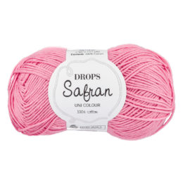 Drops Safran 02 średni róż. 100% wytrzymała, miękka, bawełna egipska, z certyfikatem Standard 100 by Oeko-Tex. Produkowana w Europie.