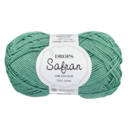 Drops Safran 04 zielony. 100% wytrzymała, miękka, bawełna egipska, z certyfikatem Standard 100 by Oeko-Tex. Produkowana w Europie.