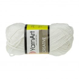 Yarn Art Creative 220 biały. 100% bawełny od kultowego tureckiego producenta, w przyjaznej cenie:) Idealna na zabawki i ubrania.