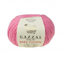 Gazzal Baby Cotton 3468 róż to bawełniano-akrylowa włóczka występująca w wielu pięknych kolorach, idealna do amigurumi.
