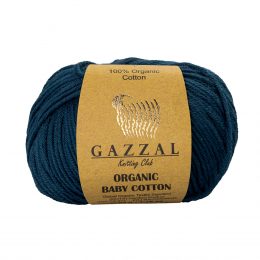 Gazzal Organic Baby Cotton 437 navy to włóczka z bawełny organicznej występująca w wielu pięknych kolorach, idealna dla dzieci.