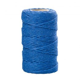 Sznurek bawełniany niebieski 2mm idealnie sprawdzi się jako kreatywny dodatek do pakowania prezentów czy paczek w modnym ekostylu.