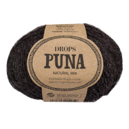 Drops Puna 08 czarny to 100%  superfine alpaca prostu z Peru. Cudownie mięciutka nadaje się nawet dla najbardziej wymagających. 50g/ ok. 110m