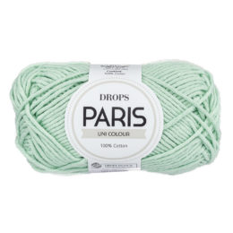 Włóczka Drops Paris 21 jasna miętowa zieleń to certyfikowana 100% bawełna czesankowa w pięknej palecie kolorystycznej. 50g/75m