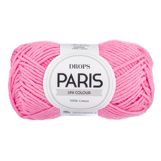 Włóczka Drops Paris 33 średni róż to certyfikowana 100% bawełna czesankowa w pięknej palecie kolorystycznej. 50g/75m