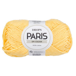 Włóczka Drops Paris 35 żółty to certyfikowana 100% bawełna czesankowa w pięknej palecie kolorystycznej. 50g/75m
