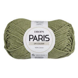 Włóczka Drops Paris 25 zielony mech to certyfikowana 100% bawełna czesankowa w pięknej palecie kolorystycznej. 50g/75m