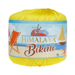 Włóczka Himalaya Bikini 80602 żółty z poliamidu idealnie nadaje się na stroje kąpielowe, bieliznę czy letnie ubrania. 50g/165m