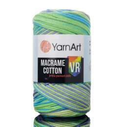 Sznurek YarnArt Macrame Cotton VR 920 to superkolorowy przędzony sznurek  idealny na torebki czy plecaki. 250g/225m