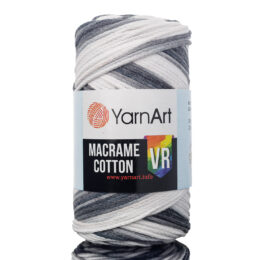 Sznurek YarnArt Macrame Cotton VR 910 to superkolorowy przędzony sznurek  idealny na torebki czy plecaki. 250g/225m
