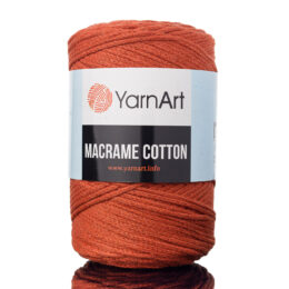 YarnArt Macrame Cotton 785 2mm - przędzony sznurek idealny na torebki w kolorze rudym. Mieszanka bawełny z poliestrem, 250g/225m.