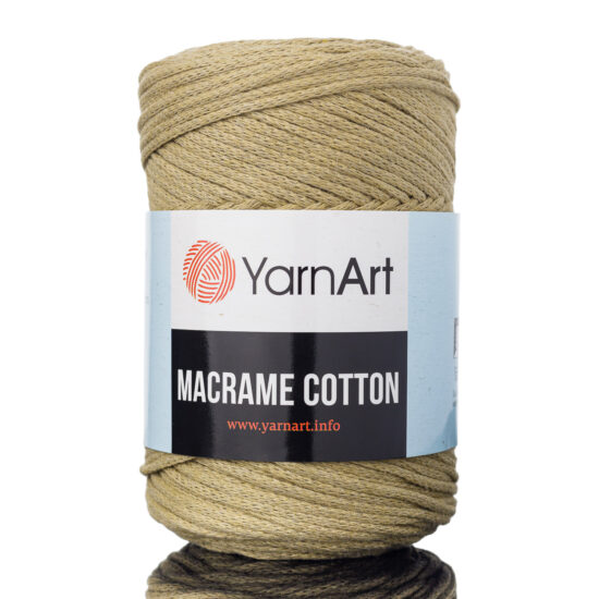 YarnArt Macrame Cotton 793 2mm - przędzony sznurek idealny na torebki w kolorze oliwki. Mieszanka bawełny z poliestrem, 250g/225m.