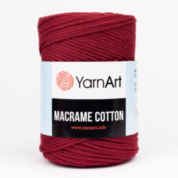 YarnArt Macrame Cotton 781 2mm - przędzony sznurek idealny na torebki w kolorze szkarłatnym. Mieszanka bawełny z poliestrem, 250g/225m.