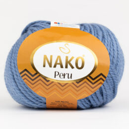 Nako Peru 6834 to cudna mieszanka premium akrylu, wełny i alpaki w kolorze baby blue. 100g/130m. Doskonała na czapki, szale i swetry.