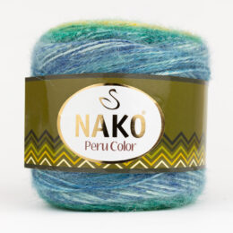 Nako Peru Color 32191 to cudna mieszanka premium akrylu, wełny i alpaki w wielokolorowym motku. 100g/310m. Idealna na chusty i kardigany.
