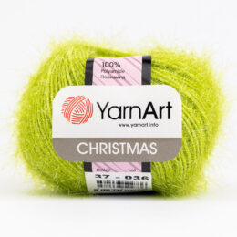 YarnArt Christmas 37 błyszcząca włóczka typu eyelash. Idealna na ozdoby świąteczne, ale przyda się wszędzie tam gdzie potrzebujesz błysku. 50g/142m