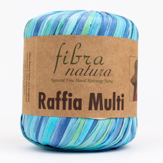 Fibranatura Raffia Multi 117-11 to 100% celulozy. Idealnie nadaje się torebki, kosze i kapelusze. Ma budowę cienkiej papierowej płaskiej tasiemki. 35g/80m