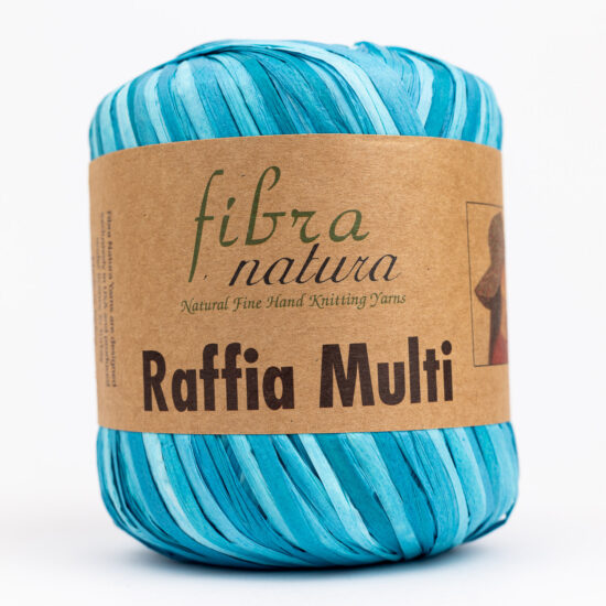 Fibranatura Raffia Multi 117-21 to 100% celulozy. Idealnie nadaje się torebki, kosze i kapelusze. Ma budowę cienkiej papierowej płaskiej tasiemki. 35g/80m