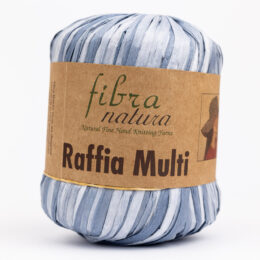 Fibranatura Raffia Multi 117-26 to 100% celulozy. Idealnie nadaje się torebki, kosze i kapelusze. Ma budowę cienkiej papierowej płaskiej tasiemki. 35g/80m