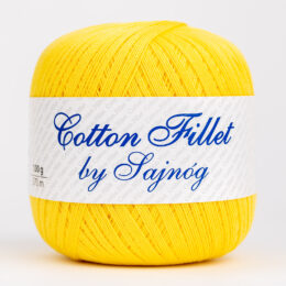 Kordonek Cotton Fillet by Sajnóg 0020 w kolorze żółtym to 100% bawełna merceryzowana idealna na świąteczne ozdoby, serwety, obrusy, łapacze snów.