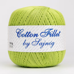 Kordonek Cotton Fillet by Sajnóg 0146 w kolorze limonkowym to 100% bawełna merceryzowana idealna na świąteczne ozdoby, serwety, obrusy, łapacze snów.