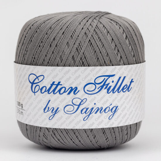 Kordonek Cotton Fillet by Sajnóg 0091 w kolorze grafitowym to 100% bawełna merceryzowana idealna na świąteczne ozdoby, serwety, obrusy, łapacze snów.