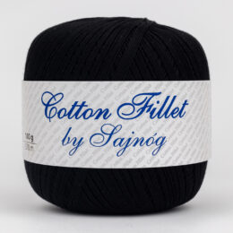 Kordonek Cotton Fillet by Sajnóg 0099 w kolorze czarnym to 100% bawełna merceryzowana idealna na świąteczne ozdoby, serwety, obrusy, łapacze snów.